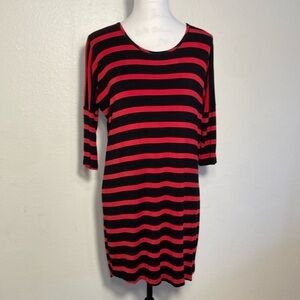 Yala Bamboo Dress Red Black Women's Size Medium